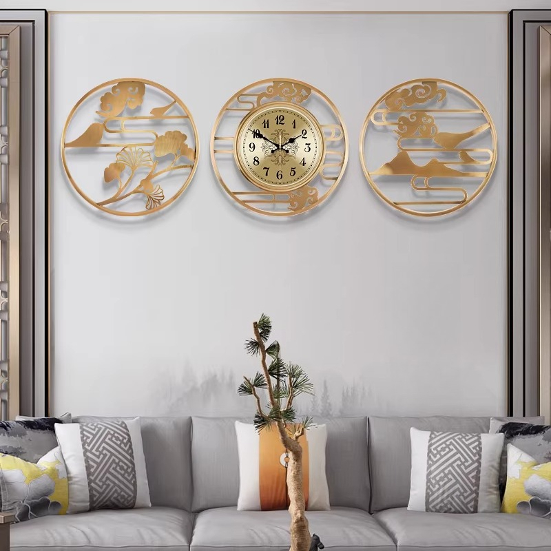 Luxury Lifestyle Aesthetics - Yuvarlak Çin Tarzı Minimalist Duvar Saati