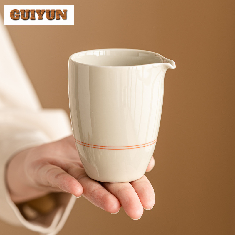Handmade Ceramic Mug - 175ml el çizilmiş çift hat çay