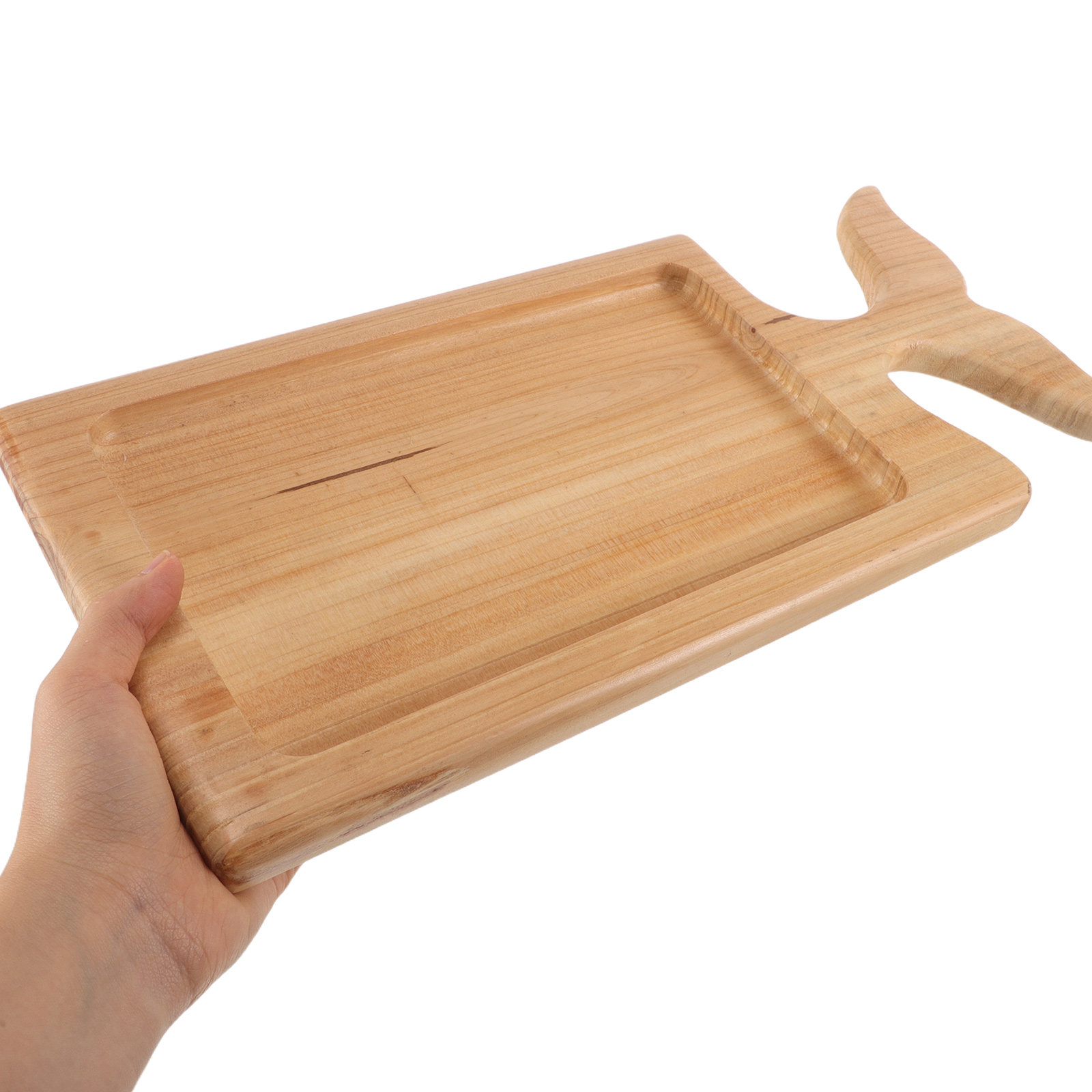 Wooden Serving Tray - Çam Ağacından Yapılmış, Ananas Şeklinde, Yüksek