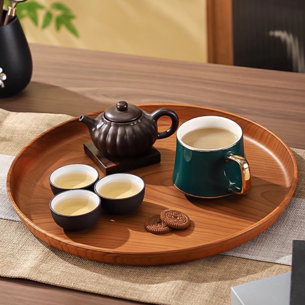 1 Adet Plastik Yuvarlak Tatlı  - Wooden Serving Tray incelemesi ve fiyatı
