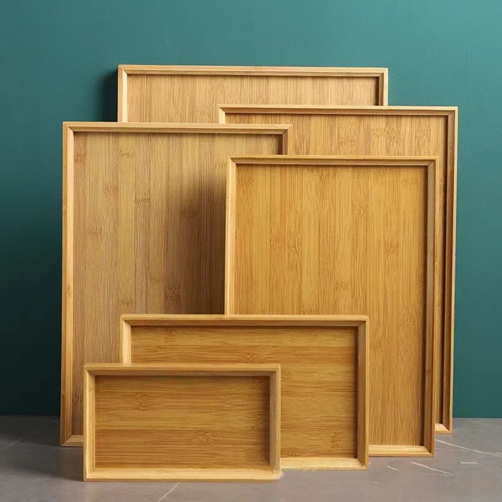 Dikdörtgen Bambu Tepsi Tek Ren - Wooden Serving Tray incelemesi ve fiyatı