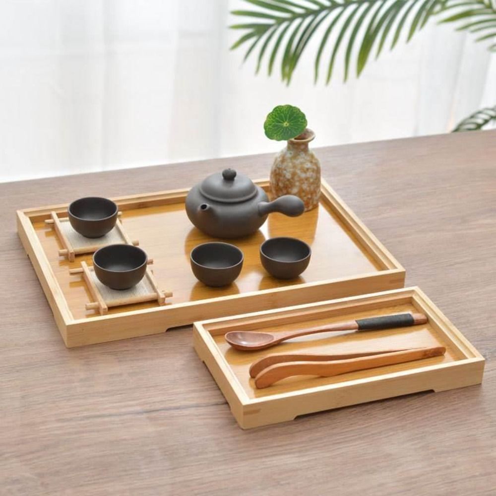 Dikdörtgen Bambu Tepsi Tek Ren - Wooden Serving Tray incelemesi ve fiyatı